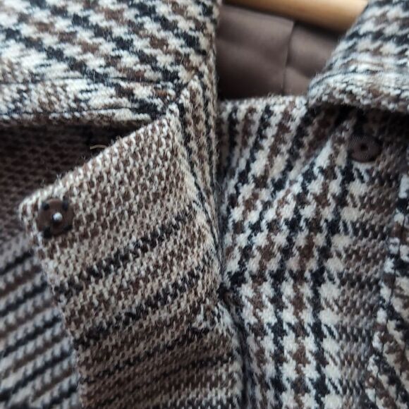 Anthropologie Cordelia  plaid wool trench coat size 8 - Picture 8 of 12